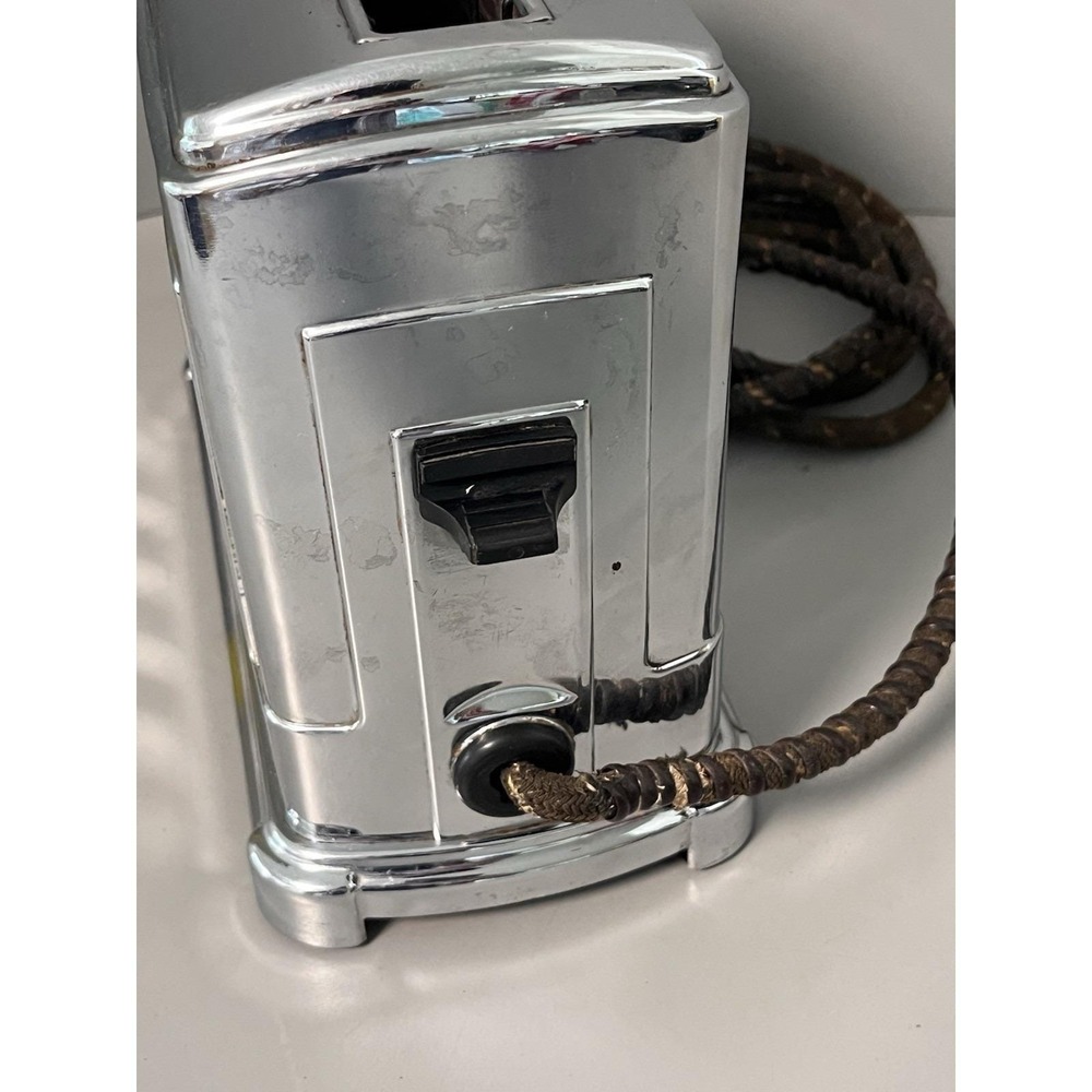Vintage 1930s Toastmaster Model 1A4 110V McGraw Electric Art Deco Chrome- Works! - Picture 4 of 14